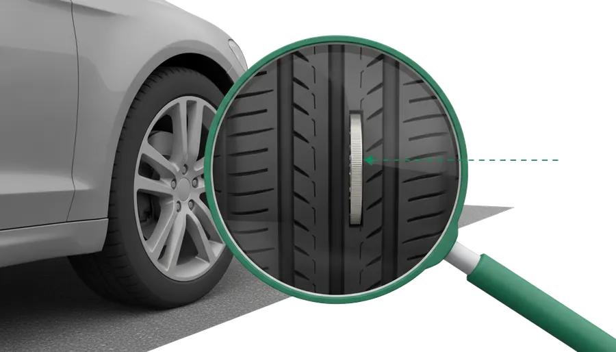 Check all four tyre tread depths (legal minimum 1.6mm) — a 20p coin makes a quick gauge