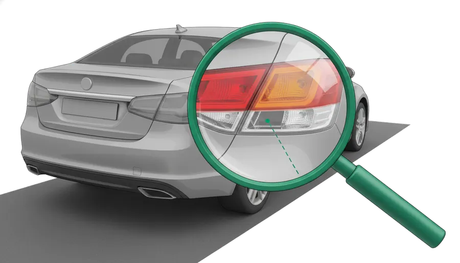 With the seller's help, test every exterior light — head, brake, indicators, reversing, fogs